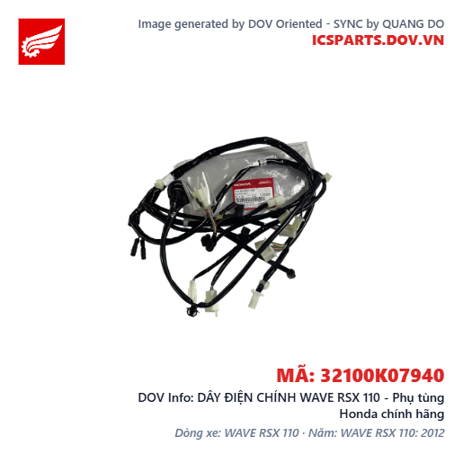 DÂY ĐIỆN CHÍNH WAVE RSX 110 - Phụ tùng Honda chính hãng