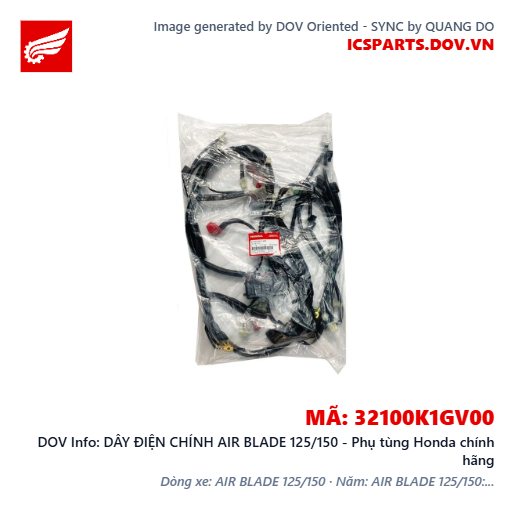 DÂY ĐIỆN CHÍNH AIR BLADE 125/150 - Phụ tùng Honda chính hãng
