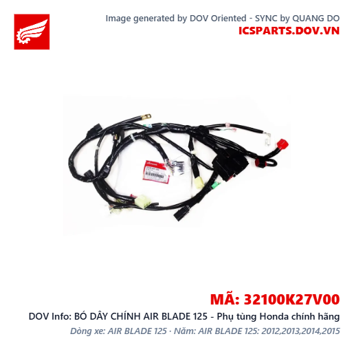 BÓ DÂY CHÍNH AIR BLADE 125 - Phụ tùng Honda chính hãng
