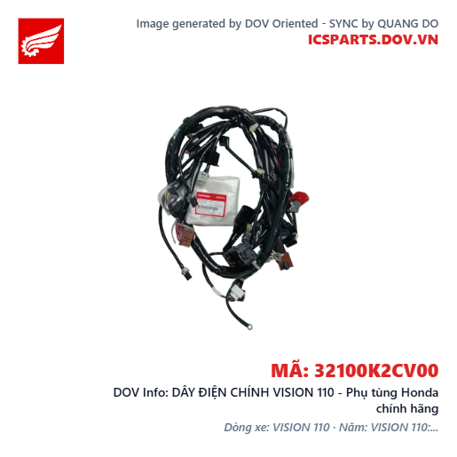 DÂY ĐIỆN CHÍNH VISION 110 - Phụ tùng Honda chính hãng