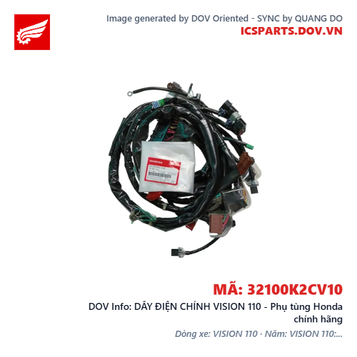 DÂY ĐIỆN CHÍNH VISION 110 - Phụ tùng Honda chính hãng