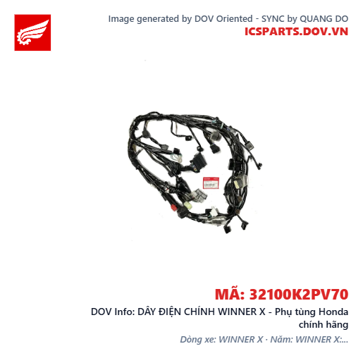 DÂY ĐIỆN CHÍNH WINNER X - Phụ tùng Honda chính hãng