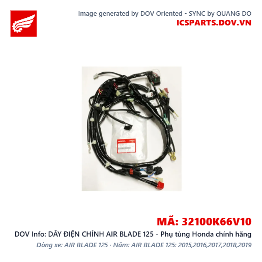 DÂY ĐIỆN CHÍNH AIR BLADE 125 - Phụ tùng Honda chính hãng