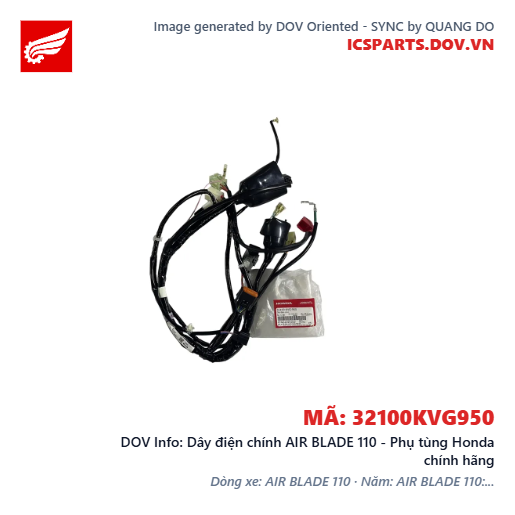 Dây điện chính AIR BLADE 110 - Phụ tùng Honda chính hãng