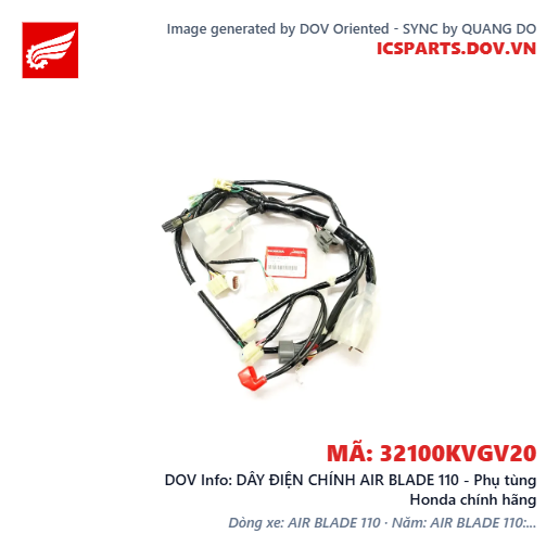 DÂY ĐIỆN CHÍNH AIR BLADE 110 - Phụ tùng Honda chính hãng