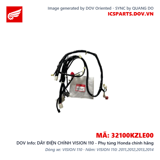 DÂY ĐIỆN CHÍNH VISION 110 - Phụ tùng Honda chính hãng