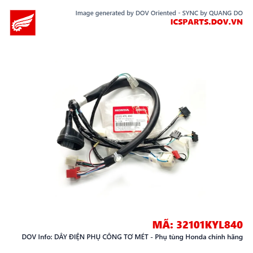 DÂY ĐIỆN PHỤ CÔNG TƠ MÉT - Phụ tùng Honda chính hãng