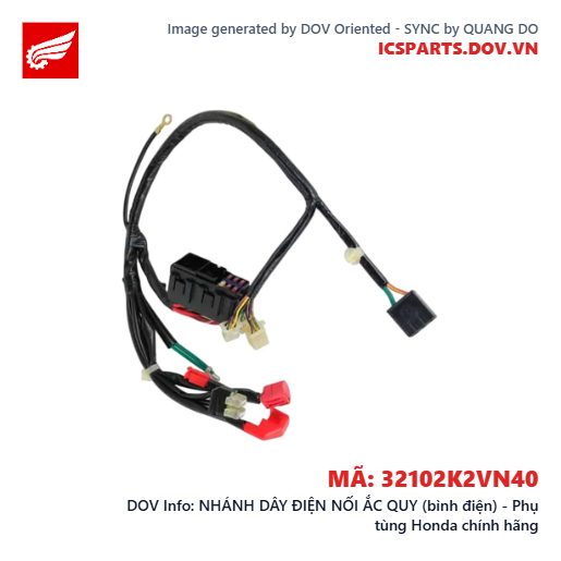 NHÁNH DÂY ĐIỆN NỐI ẮC QUY (bình điện) - Phụ tùng Honda chính hãng