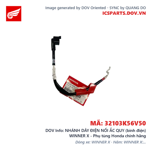 NHÁNH DÂY ĐIỆN NỐI ẮC QUY (bình điện) WINNER X - Phụ tùng Honda chính hãng