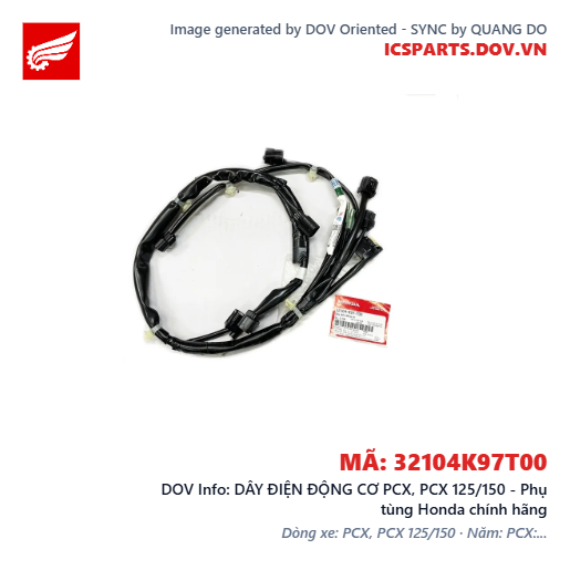 DÂY ĐIỆN ĐỘNG CƠ PCX, PCX 125/150 - Phụ tùng Honda chính hãng