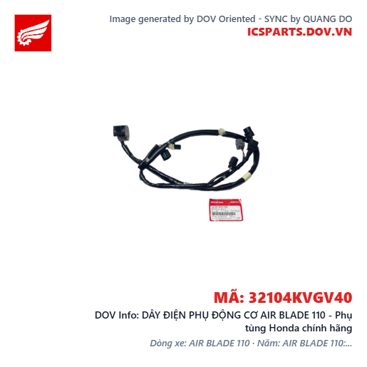 DÂY ĐIỆN PHỤ ĐỘNG CƠ AIR BLADE 110 - Phụ tùng Honda chính hãng
