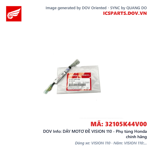 DÂY MOTƠ ĐỀ VISION 110 - Phụ tùng Honda chính hãng