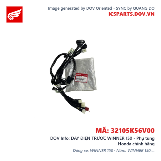 DÂY ĐIỆN TRƯỚC WINNER 150 - Phụ tùng Honda chính hãng