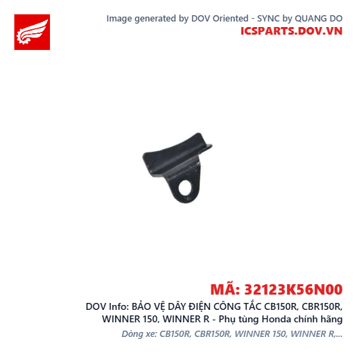 BẢO VỆ DÂY ĐIỆN CÔNG TẮC CB150R, CBR150R, WINNER 150, WINNER R - Phụ tùng Honda chính hãng