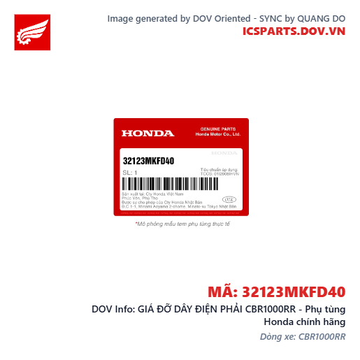 GIÁ ĐỠ DÂY ĐIỆN PHẢI CBR1000RR - Phụ tùng Honda chính hãng