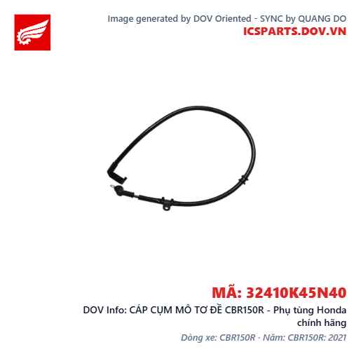 CÁP CỤM MÔ TƠ ĐỀ CBR150R - Phụ tùng Honda chính hãng