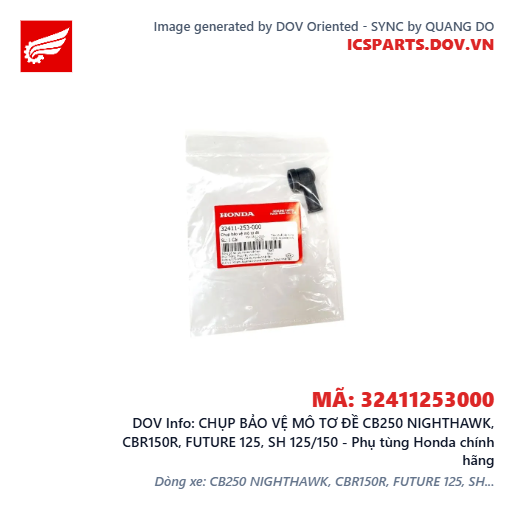 CHỤP BẢO VỆ MÔ TƠ ĐỀ CB250 NIGHTHAWK, CBR150R, FUTURE 125, SH 125/150 - Phụ tùng Honda chính hãng