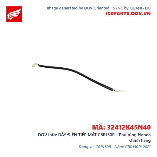 DÂY ĐIỆN TIẾP MÁT CBR150R - Phụ tùng Honda chính hãng