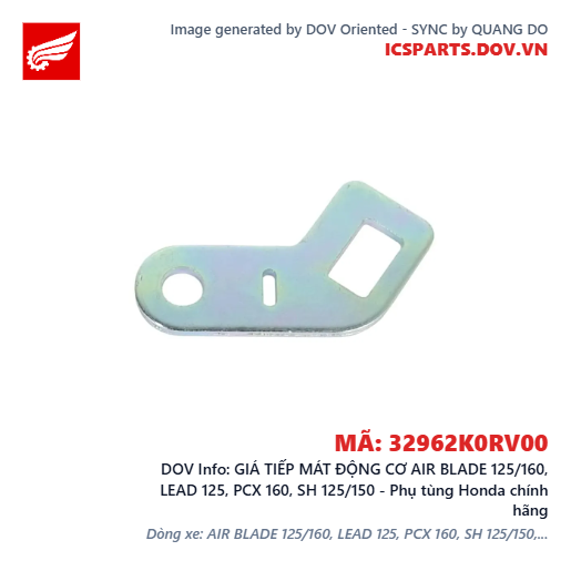 GIÁ TIẾP MÁT ĐỘNG CƠ AIR BLADE 125/160, LEAD 125, PCX 160, SH 125/150 - Phụ tùng Honda chính hãng
