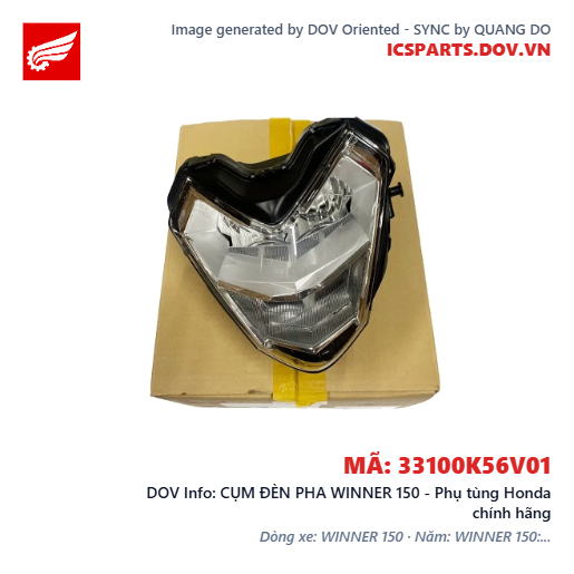 CỤM ĐÈN PHA WINNER 150 - Phụ tùng Honda chính hãng