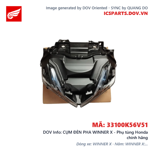 CỤM ĐÈN PHA WINNER X - Phụ tùng Honda chính hãng