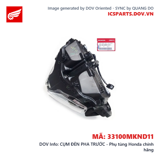 CỤM ĐÈN PHA TRƯỚC - Phụ tùng Honda chính hãng