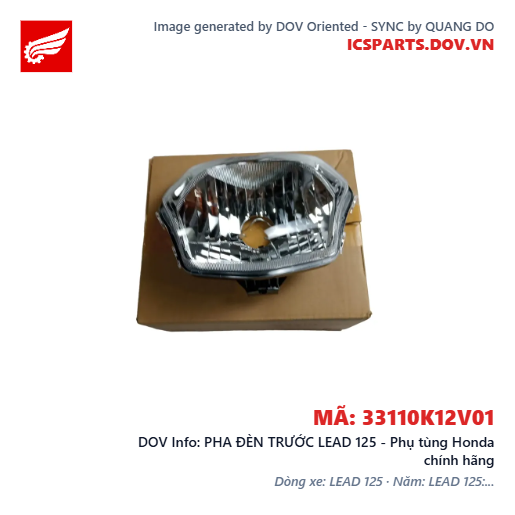 PHA ĐÈN TRƯỚC LEAD 125 - Phụ tùng Honda chính hãng