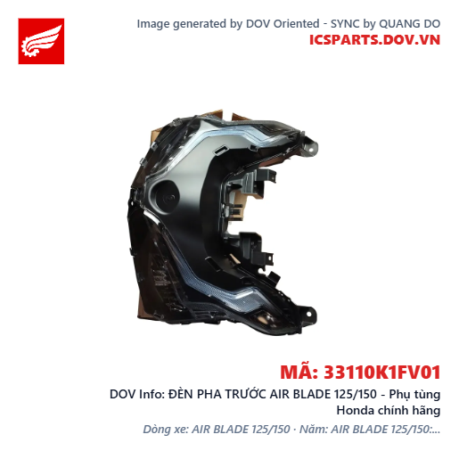ĐÈN PHA TRƯỚC AIR BLADE 125/150 - Phụ tùng Honda chính hãng