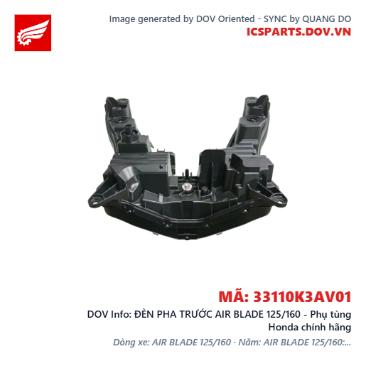 ĐÈN PHA TRƯỚC AIR BLADE 125/160 - Phụ tùng Honda chính hãng