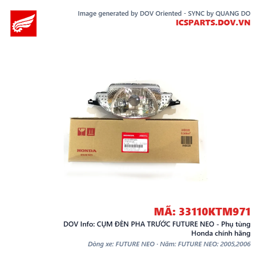 CỤM ĐÈN PHA TRƯỚC FUTURE NEO - Phụ tùng Honda chính hãng