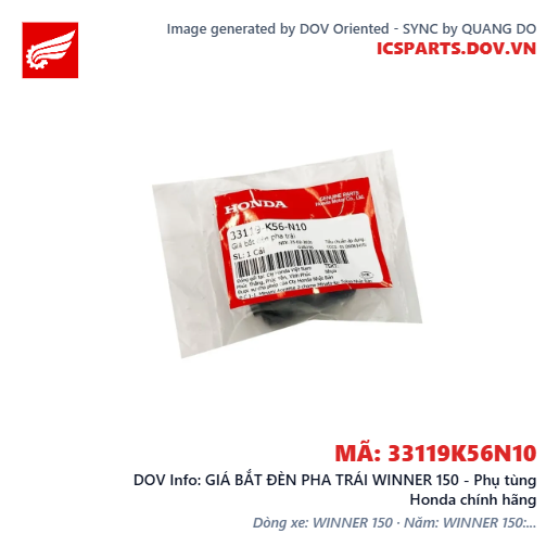 GIÁ BẮT ĐÈN PHA TRÁI WINNER 150 - Phụ tùng Honda chính hãng