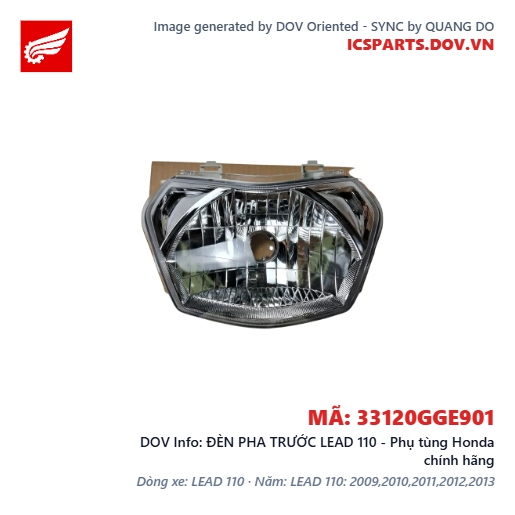 ĐÈN PHA TRƯỚC LEAD 110 - Phụ tùng Honda chính hãng