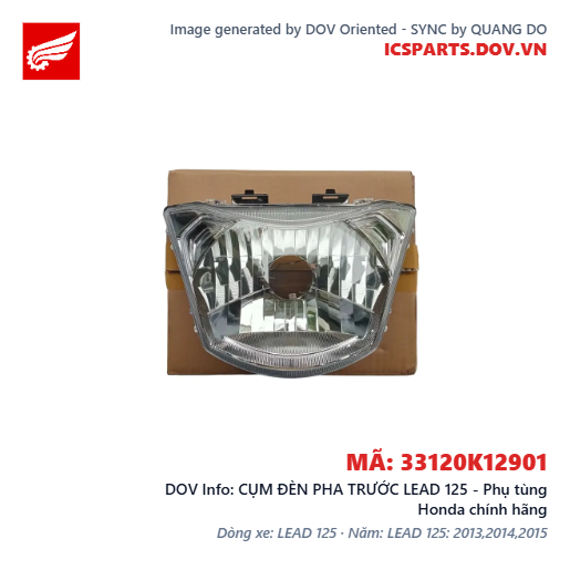 CỤM ĐÈN PHA TRƯỚC LEAD 125 - Phụ tùng Honda chính hãng