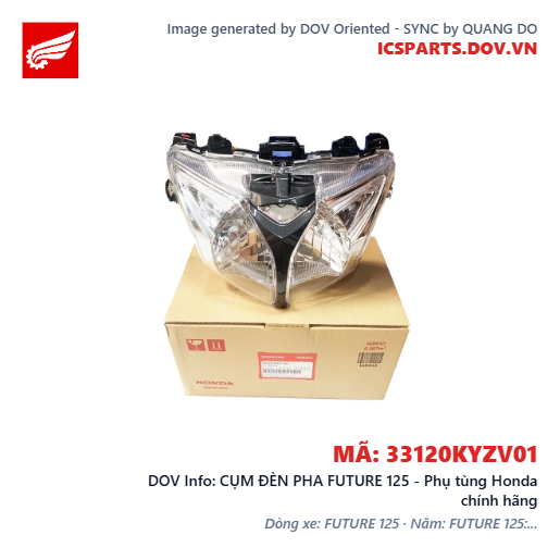 CỤM ĐÈN PHA FUTURE 125 - Phụ tùng Honda chính hãng
