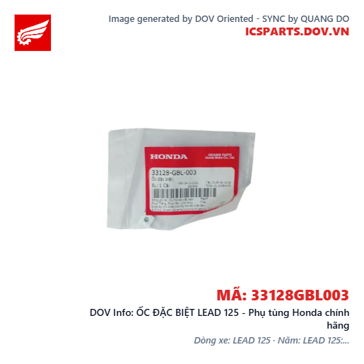 ỐC ĐẶC BIỆT LEAD 125 - Phụ tùng Honda chính hãng