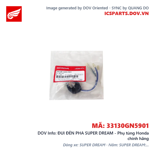 ĐUI ĐÈN PHA SUPER DREAM - Phụ tùng Honda chính hãng