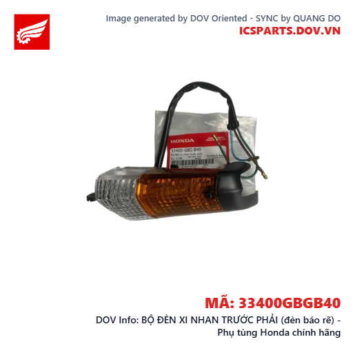 BỘ ĐÈN XI NHAN TRƯỚC PHẢI (đèn báo rẽ) - Phụ tùng Honda chính hãng