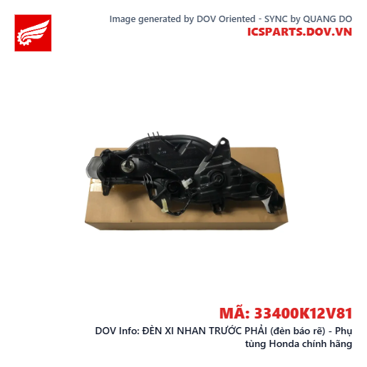 ĐÈN XI NHAN TRƯỚC PHẢI (đèn báo rẽ) - Phụ tùng Honda chính hãng
