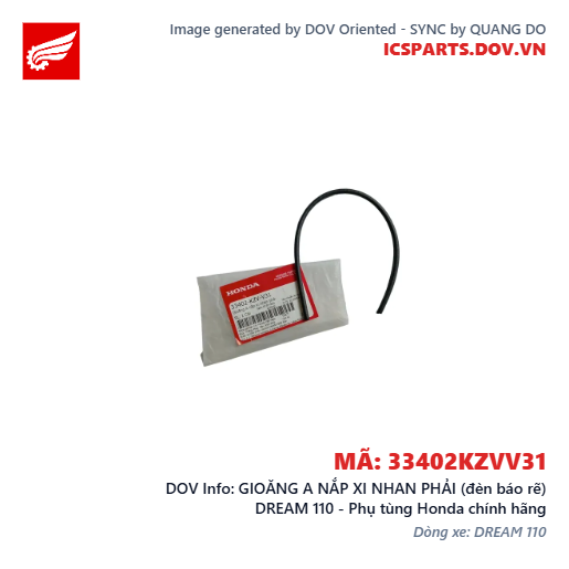 GIOĂNG A NẮP XI NHAN PHẢI (đèn báo rẽ) DREAM 110 - Phụ tùng Honda chính hãng