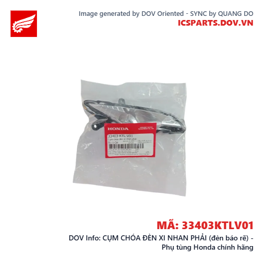 CỤM CHÓA ĐÈN XI NHAN PHẢI (đèn báo rẽ) - Phụ tùng Honda chính hãng