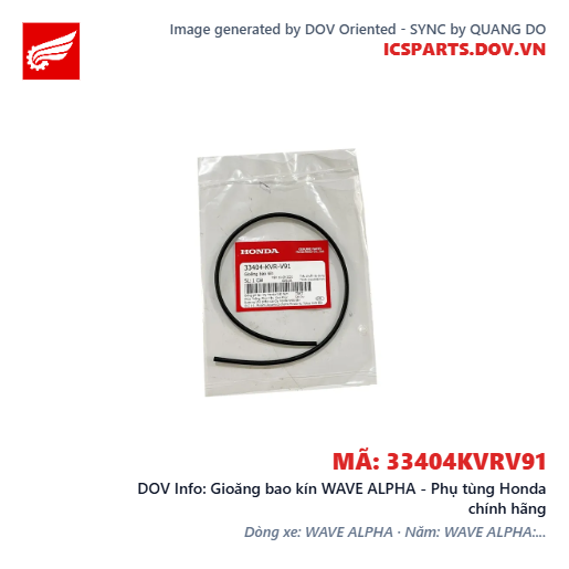 Gioăng bao kín WAVE ALPHA - Phụ tùng Honda chính hãng