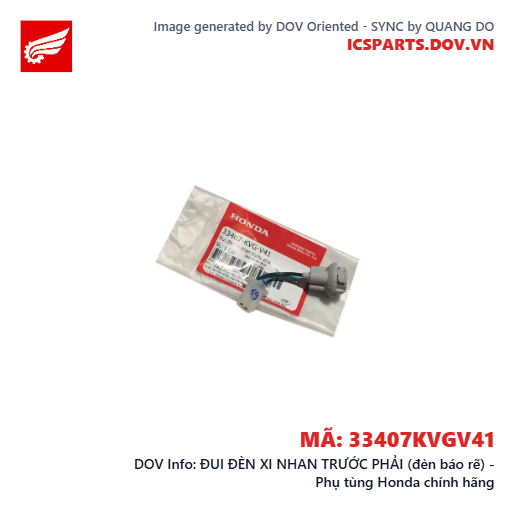 ĐUI ĐÈN XI NHAN TRƯỚC PHẢI (đèn báo rẽ) - Phụ tùng Honda chính hãng