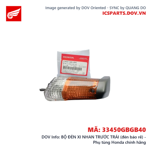 BỘ ĐÈN XI NHAN TRƯỚC TRÁI (đèn báo rẽ) - Phụ tùng Honda chính hãng