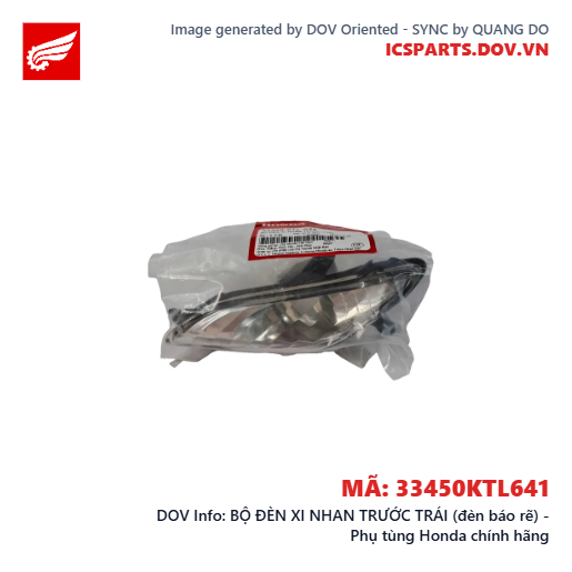 BỘ ĐÈN XI NHAN TRƯỚC TRÁI (đèn báo rẽ) - Phụ tùng Honda chính hãng