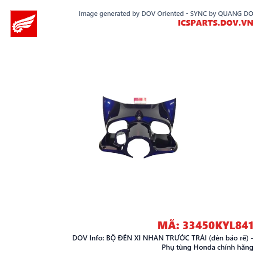 BỘ ĐÈN XI NHAN TRƯỚC TRÁI (đèn báo rẽ) - Phụ tùng Honda chính hãng