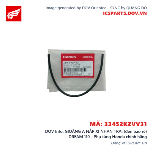 GIOĂNG A NẮP XI NHAN TRÁI (đèn báo rẽ) DREAM 110 - Phụ tùng Honda chính hãng