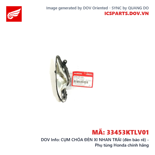 CỤM CHÓA ĐÈN XI NHAN TRÁI (đèn báo rẽ) - Phụ tùng Honda chính hãng