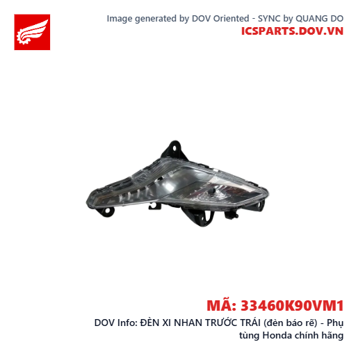 ĐÈN XI NHAN TRƯỚC TRÁI (đèn báo rẽ) - Phụ tùng Honda chính hãng