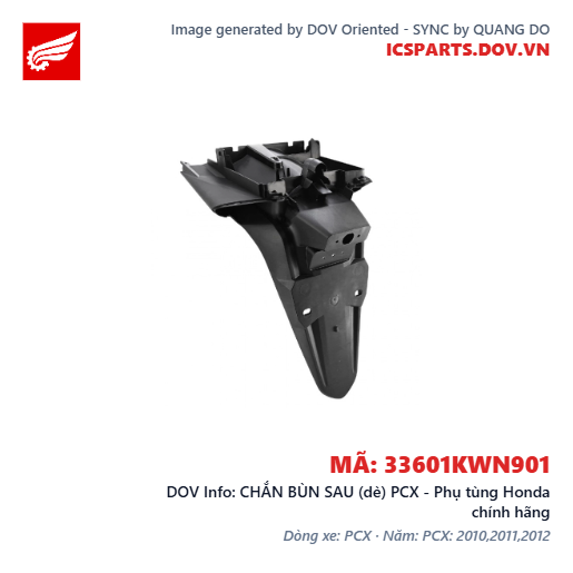 CHẮN BÙN SAU (dè) PCX - Phụ tùng Honda chính hãng