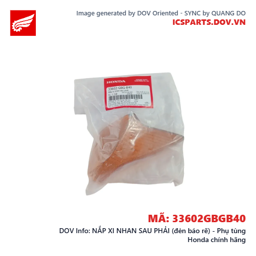 NẮP XI NHAN SAU PHẢI (đèn báo rẽ) - Phụ tùng Honda chính hãng